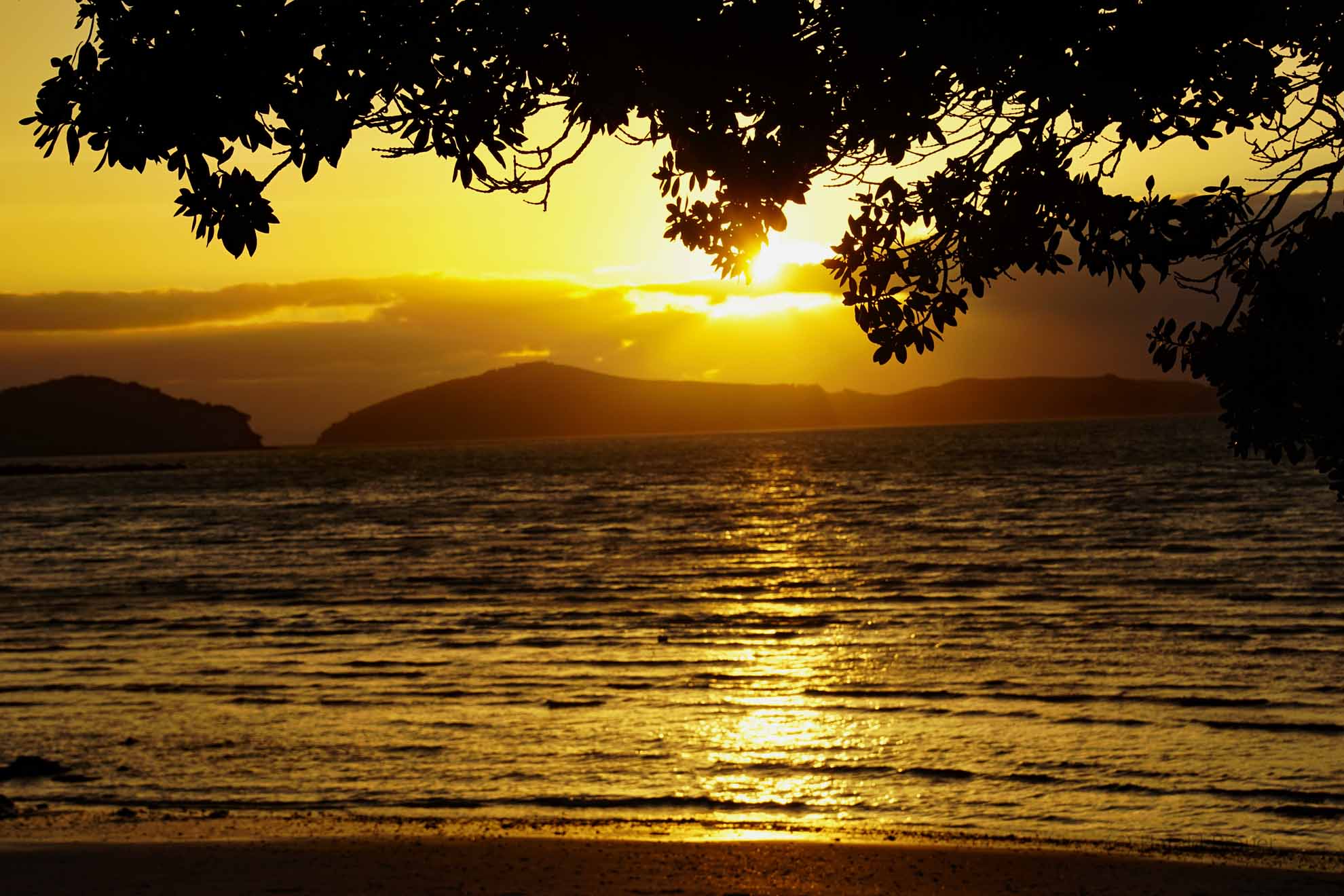 Coromandel Long Bay Sunset